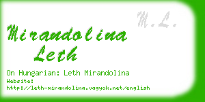 mirandolina leth business card